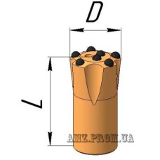 Коронка буровая КНШ45х32 (резьба R32)