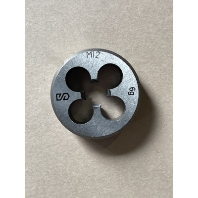 Плашка М 12х1, 75мм для метричної різьби Р6М5