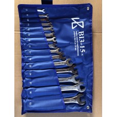 Набор ключей гаечных комбинированных ВИЗ-15К от 8 до 32мм в сумке ХБ