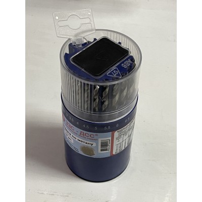 Набор сверел из 19шт Ц/Х Р6М5 А1 1,0-10,0мм