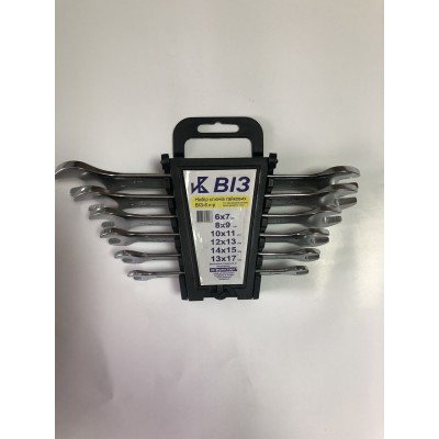 Набор ключей гаечных рожковых ВИЗ-6И ХШ (6х7 8х9 10х11 12х13 14х15 13х17) пласт. тр.