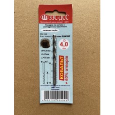 Сверло 4,0мм Ц/Х средняя серия Р6М5К5 А1 в блистере