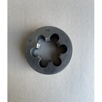 Плашка М 33х3, 5мм для метричного різьблення 9ХС