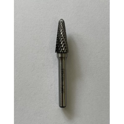 Борфреза коническая с закруглённым концом L 10х25,0х6,0х55мм d BK8