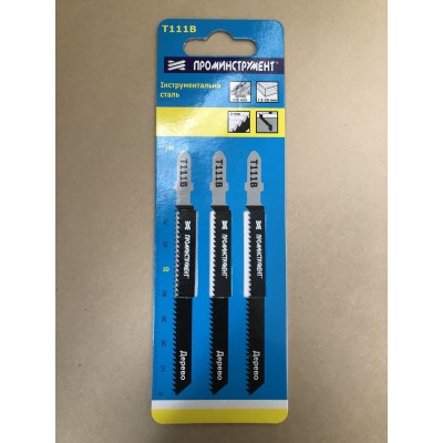 Пилочка 75х2,0мм для элнктрического лобзика прямой чистий рез дерева Т111В (3 шт)