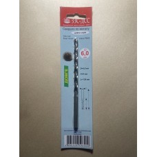 Сверло 6,0мм Ц/Х длинная серия Р6М5 А1 в блистере