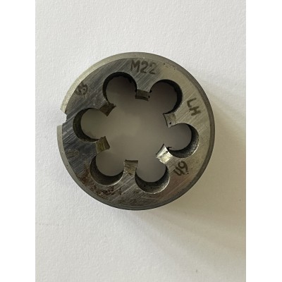 Плашка М 22х2,5мм для метрической резьбы 9ХС левая