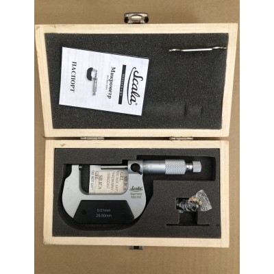 Микрометр 25-50мм нониус 1/100 твердый сплав