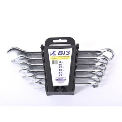 Набір ключів комбінованих ВІЗ-6 (8,10,12,13,14,17) у пластиковому тримачі
