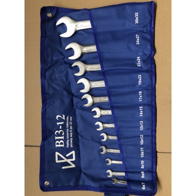 Набор ключей гаечных ВИЗ-12а от 6х7мм до 30×32мм в сумке ХБ