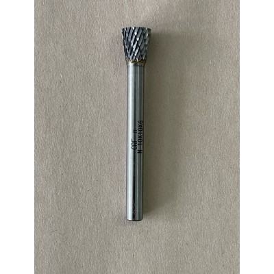 Борфреза зі зворотним конусом N 10х10х6х65мм d ВК8