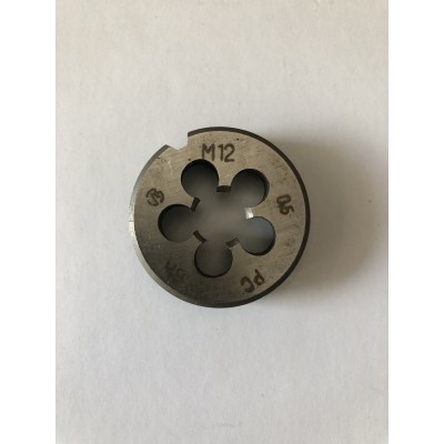 Плашка М 12х0,5мм для метрической резьбы 9ХС