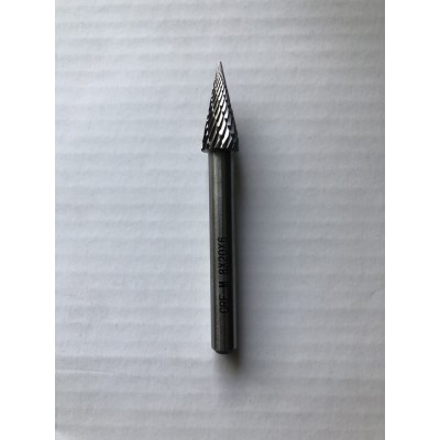 Борфреза коническая M 8х20х6х65мм d ВК8